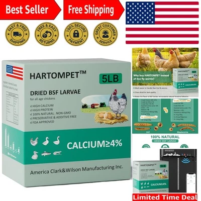 Natural Dried Black Soldier Fly Larvae - Nutrient-Rich Treat for Birds & Poultry - Image 1 of 4