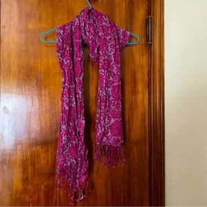 Old Navy Rosa und Grau Boho Paisley Fransen Schal Neu - Bild 1 von 7