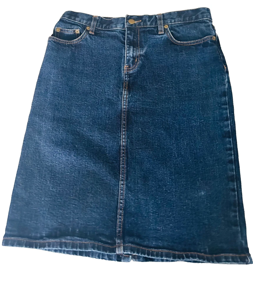 LRL Lauren Jeans Co Ralph Lauren Denim Azul Falda Mujer’s Talla Pequeña 6 Vintage  Foto 1 de 4