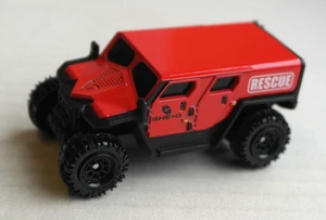 Matchbox Ghe-O Rescue rot/schwarz Geländewagen Allrad 4x4 Mattel MBX Auto Car - Picture 1 of 4