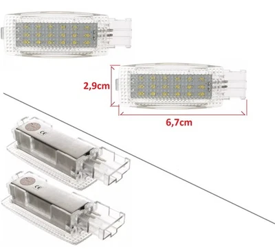 2x LUCES INTERIORES LED PIERNAS MALETERO PARA VW PASSAT TIGUAN T5 TOURAN TOUAREG - Imagen 1 de 3
