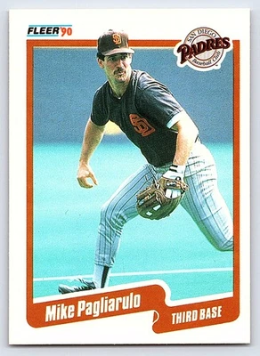 1990 Fleer #163 Mike Pagliarulo San Diego Padres - Image 1 of 2