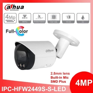 Dahua Original 4MP Full-color IPC-HFW2449S-S-LED Bullet Wizsense MIC IP Camera - Picture 1 of 9