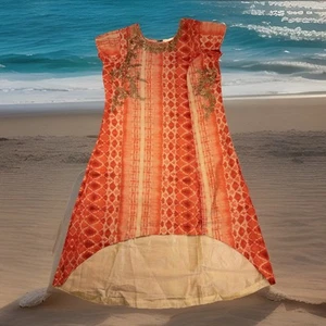 Túnica Boho Verano Hermosa Talla 2xL India Paquistaní Bordada - Imagen 1 de 10
