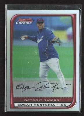2008 Bowman Chrome #169 Edgar Renteria Refractors Detroit Tigers (Z) - Image 1 of 2