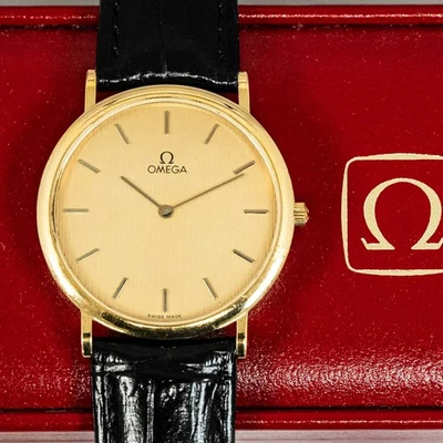 No Tariffs *NEAR MINT w/Case* Vintage 1980s OMEGA De Ville Cal.1378 Qz 32mm Mens - Image 1 of 4