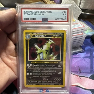 psa 1 LOW POP 2001 POKEMON NEO DISCOVERY #12 TYRANITAR-HOLO - Image 1 of 2