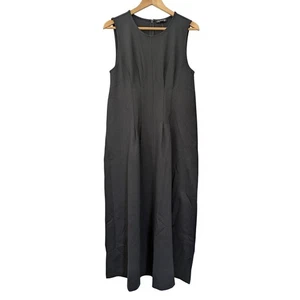 J. Crew Nadia Kleid Ponte Midi Größe L schwarz neu mit Etikett $ 128 CI492 - Bild 1 von 6