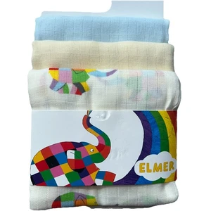 Juego de 3 muselinas de algodón crema Elmer  - Imagen 1 de 2