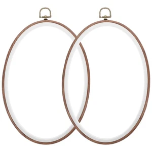 2 Pcs Embroidery Frame Adjustable Quilting Stand Cross Stitch Hoop - Picture 1 of 12