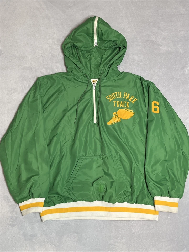 Vtg 70s Russell Athletic Gold Tag 1/4 Zip South Park Track Jacket Hoodie Size M - Image 1 of 4