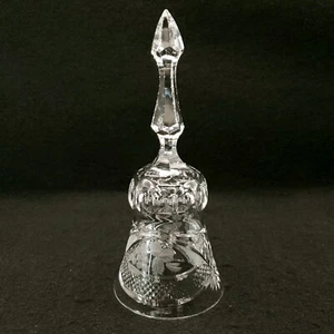 Vintage Crystal Glass Dinner Bell Icicle Handle - Picture 1 of 12
