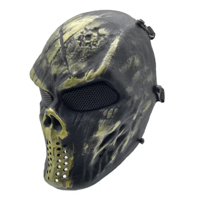 Máscara facial completa de Halloween máscaras de calavera con malla metálica para disfraces fiesta de disfraces Foto 1 de 4