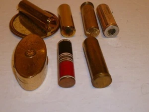Vintage lipstick cases Max Factor, Atomette, lot of 7 - Picture 1 of 8