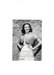 LINDA DARNELL firmata Il MARCHIO di ZORRO Forever Amber 6x4 su 8x11 1/2 bianco con certificato di autenticità - Foto 1 di 3