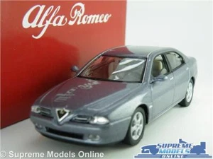 ALFA ROMEO 166 MODEL CAR GREY SALOON 1:43 SOLIDO + TIN DEALER SPECIAL 45 K8 - Picture 1 of 5