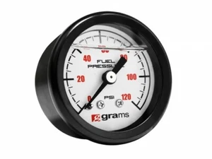 Grams Fuel Pressure Regulator Gauge White Face 0-120 psi Marshall Universal NEW - Picture 1 of 5