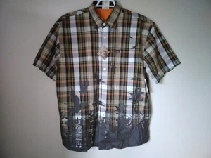 Camicia uomo G Unit a quadri maniche corte con bottoni casual nuova con etichetta taglia XL - Foto 1 di 5