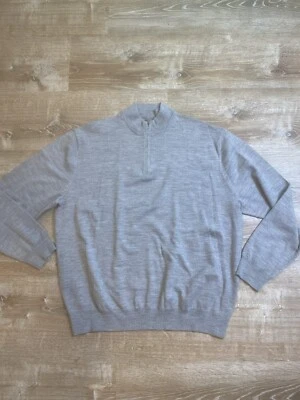 Callaway Half Zip Sweater Men XL Wool Blend Knit Gray Golf Long Sleeve EUC - Image 1 of 4
