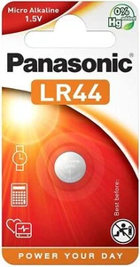 5 x Panasonic 1 button cells: battery blister LR44 AG13 LR1154 V13GA 1.5 V - Picture 1 of 1