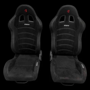 Ford Focus Mk2 ST225 or RS Suede Indy Reclining Bucket Seats, w. Custom Subframe - Afbeelding 1 van 14