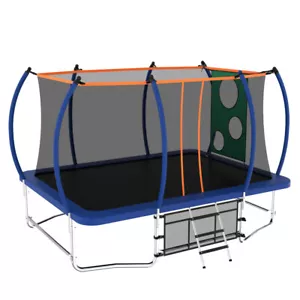 8X14FT Outdoor Square Trampolines for Kids Long Rectangular Tumbling Trampoline - Picture 1 of 18