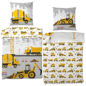 Bagger Bettwäsche Bauarbeiter 100% Baumwolle Linon/Renforcé  - Bild 1 von 8