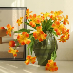6pcs Real Touch Tulips PU Blooming Tulips Artificial Flowers Home Wedding Decor - Picture 1 of 14