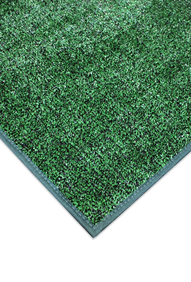Koeckritz Economy Turf Green & Black Rectangle Indoor/Outdoor Carpet Mat - Image 1 of 4