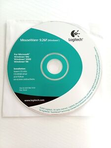 Vintage 2001 Logitech Mouseware 9.26f Software Cd