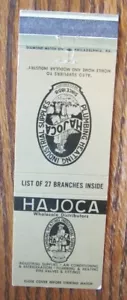 CUBIERTA QUAKER MATCHBOOK: FONTANERÍA Y CALEFACCIÓN HAJOCA -E17 - Imagen 1 de 2