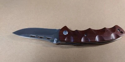 CJ Herbertz Wood Handle 440hc Stainless-Steel Spear Point Pocketknife - Image 1 of 3