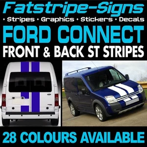 to fit FORD TRANSIT CONNECT ST STRIPES GRAPHICS STICKERS M SPORT DAY VAN SWB LWB - Picture 1 of 2