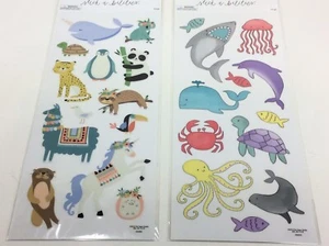 Pegatinas adhesivas de animales lindos - vida silvestre y vida marina - 25 piezas pegatinas en total - Imagen 1 de 3