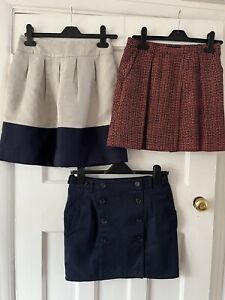 Ladies Short Skirt Bundle x3~ Mango/Zara~ Size XS, 6, Eur34~ Navy, Stone, Coral