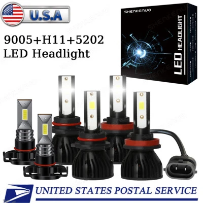 For Chevrolet Colorado 2015-2020 2021 2022 LED Headlight + Fog Light Bulbs Combo - Image 1 of 4