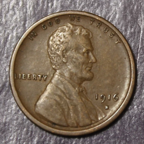 1916 S Lincoln Cent XF.......................Lot 151 Cover