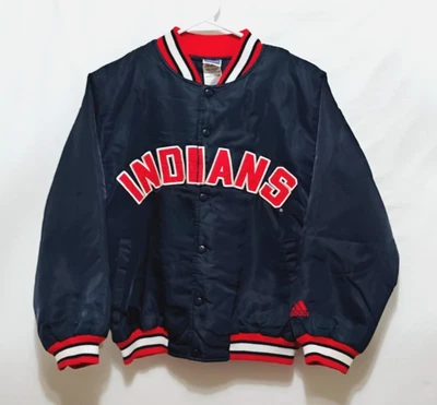RARE Adidas Cleveland Indians/Guardians Jacket Chief Wahoo Youth M/L (10-12) MLB - Image 1 of 4