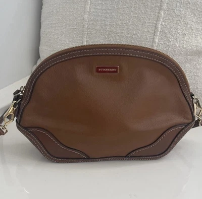 Authentic Burberry Tan Leather Crossbody Bag / Wristlet - Image 1 of 4