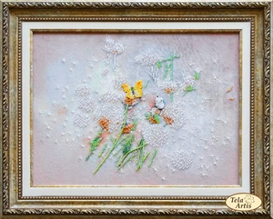 DIY Bead Embroidery Kit Pooh Floral Decor Craft Art Unique Gift - Picture 1 of 4