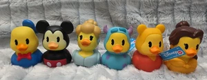 Menge 6 Gummienten Disney Donald Mickey Cinderella Sully Winnie Pooh Belle - Bild 1 von 3