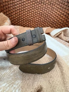 Cinturón Western de cuero para hombre Tony Lama de colección talla 38 gris/verde GL21229 SIN HEBILLA - Imagen 1 de 4