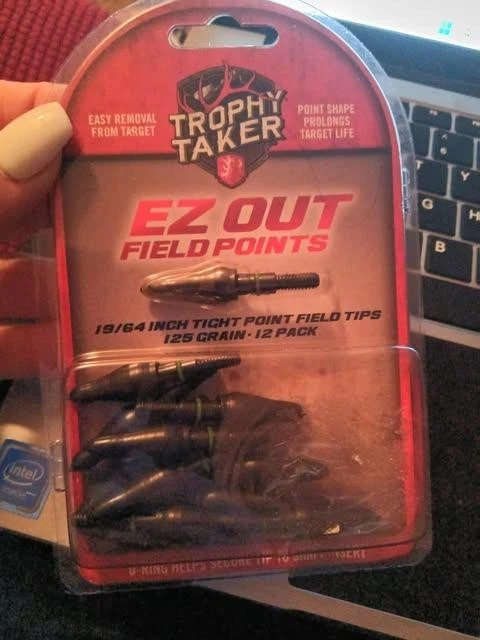 1 NUEVO PAQUETE DE 12 TROPHY TAKER EZ OUT FIELD POINTS 19/64 PUNTAS DE CAMPO 125 GRANO Foto 1 de 1