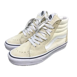 Vans Cream Beige High Top Sk8 Hi Classic Suede Sneakers size 8 Women 6.5 Men - Picture 1 of 24