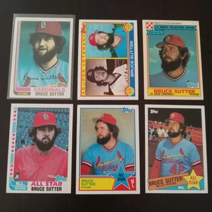 Bruce Sutter 6 card Lot with 1982, 1983, 1985 Topps All Star St Louis Cardinals - Picture 1 of 2