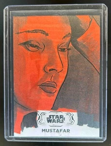 2024 Topps Star Wars Hyperspace Mustafar Matthew Maldonado Sketch Auto #1/1 - Picture 1 of 2