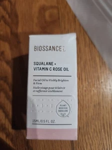 BIOSSANCE Escualano + Vitamina C Aceite de Rosa - 15 ML - Imagen 1 de 5