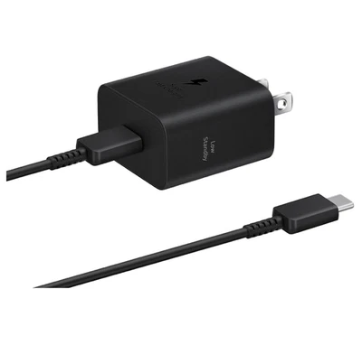 Samsung 25W wall charger adapter with cable, super fast load, - Image 1 of 4