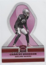 2015 Panini Crown Royale Pink Ribbons Die-Cuts Red Charles Woodson #PR6 HOF