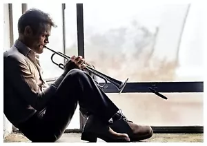 Reproduktion Vintage ""Chet Baker - Fenster"" Jazz Poster, Wandkunst, Größe A2 - Bild 1 von 1